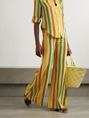 Suzi Kondi Multicolor Stripe Wide-Leg Pants